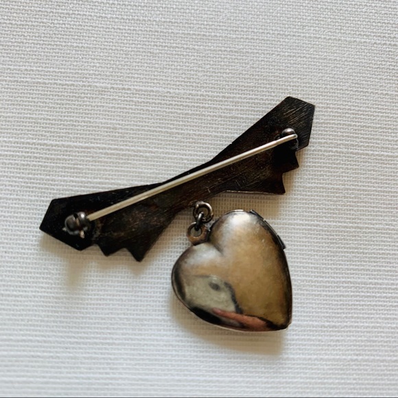 VINTAGE Silver Locket Brooch - So Unique & Stunning - Picture 6 of 9